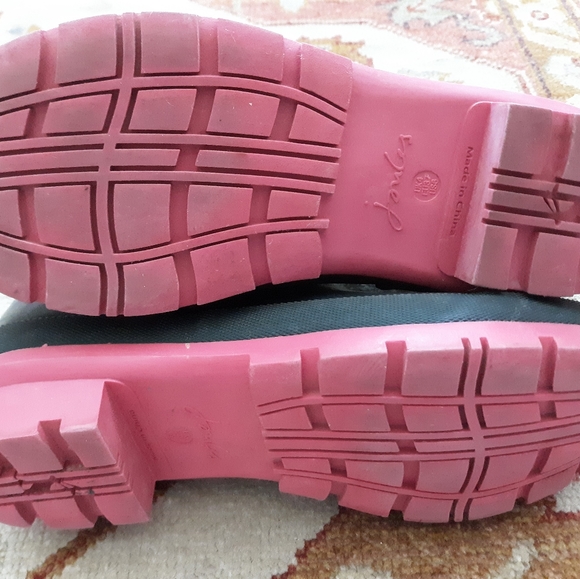 Joules Molly Wellies Black & Pink Lined Ankle Rainboots US 7--FINAL Price - Picture 5 of 5